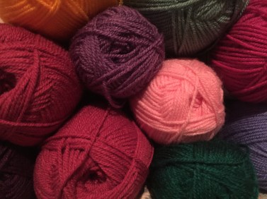 Different colours of yarn
