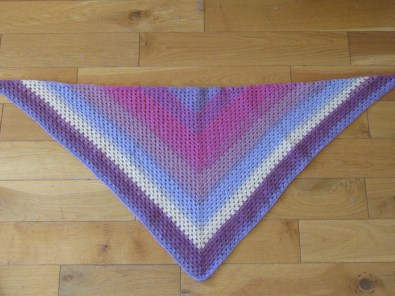 Granny Stitch Crochet shawl made with Sirdar Colour Wheel