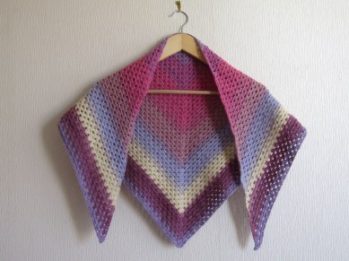 Granny Stitch Crochet shawl made with Sirdar Colour Wheel