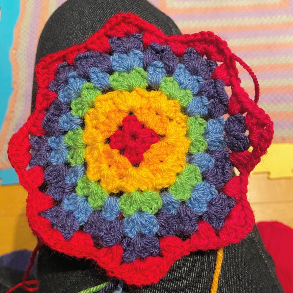 Granny stitch star blanket
